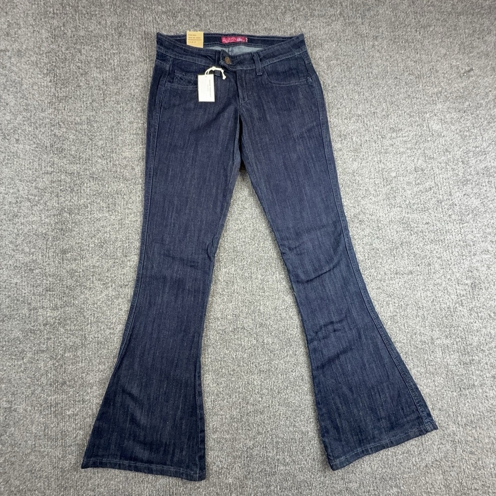 Y2K Levi's 524 Too Superlow Bootcut Jeans Juniors 1 Dark Blue Low Rise Stretch